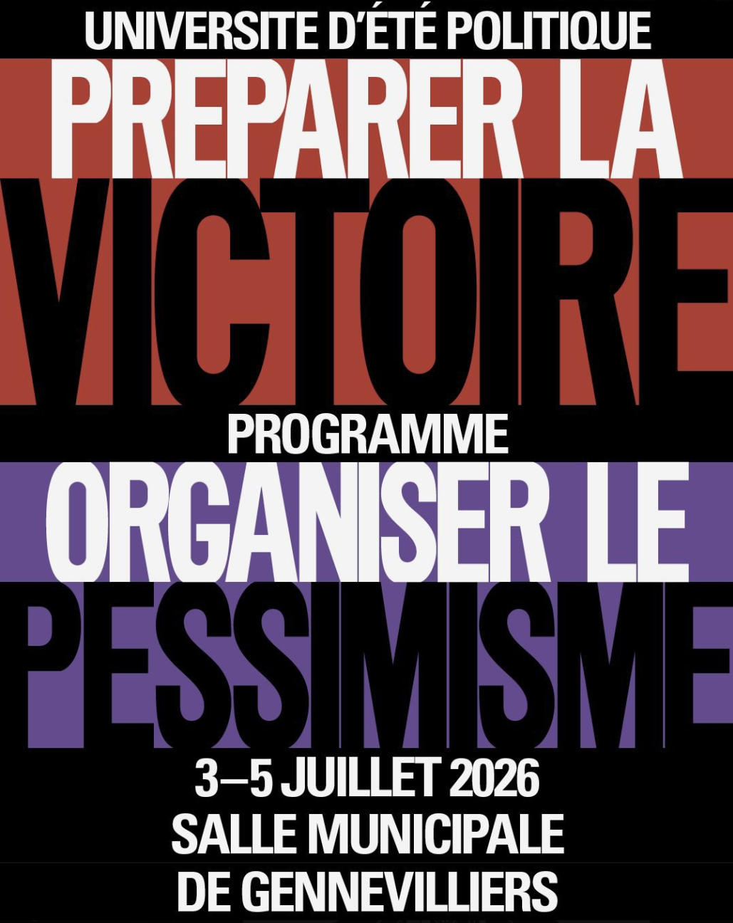 UNIVERSITÉ D'ÉTÉ POLITIQUE UNIVERSITÉ D'ÉTÉ POLITIQUE